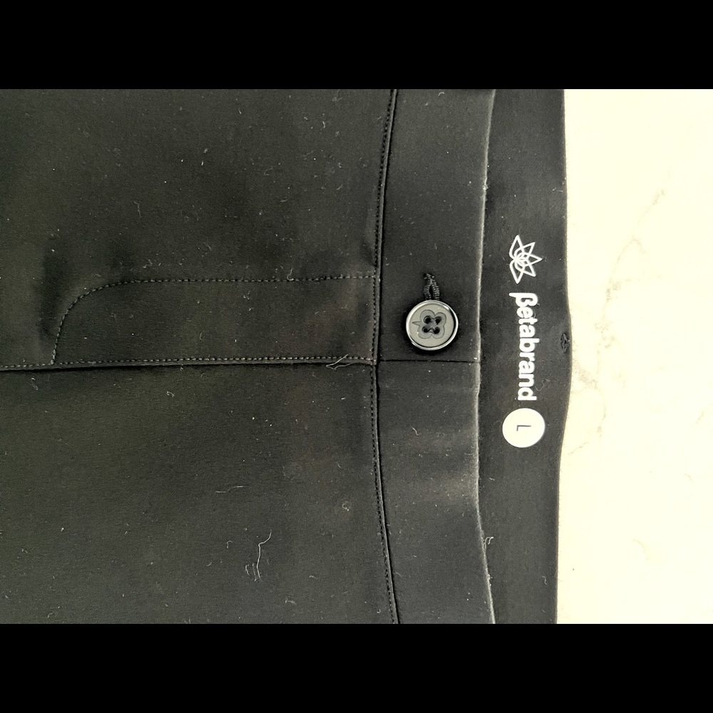Betabrand, size large. Never been worn. Been in the closet for 5 years.